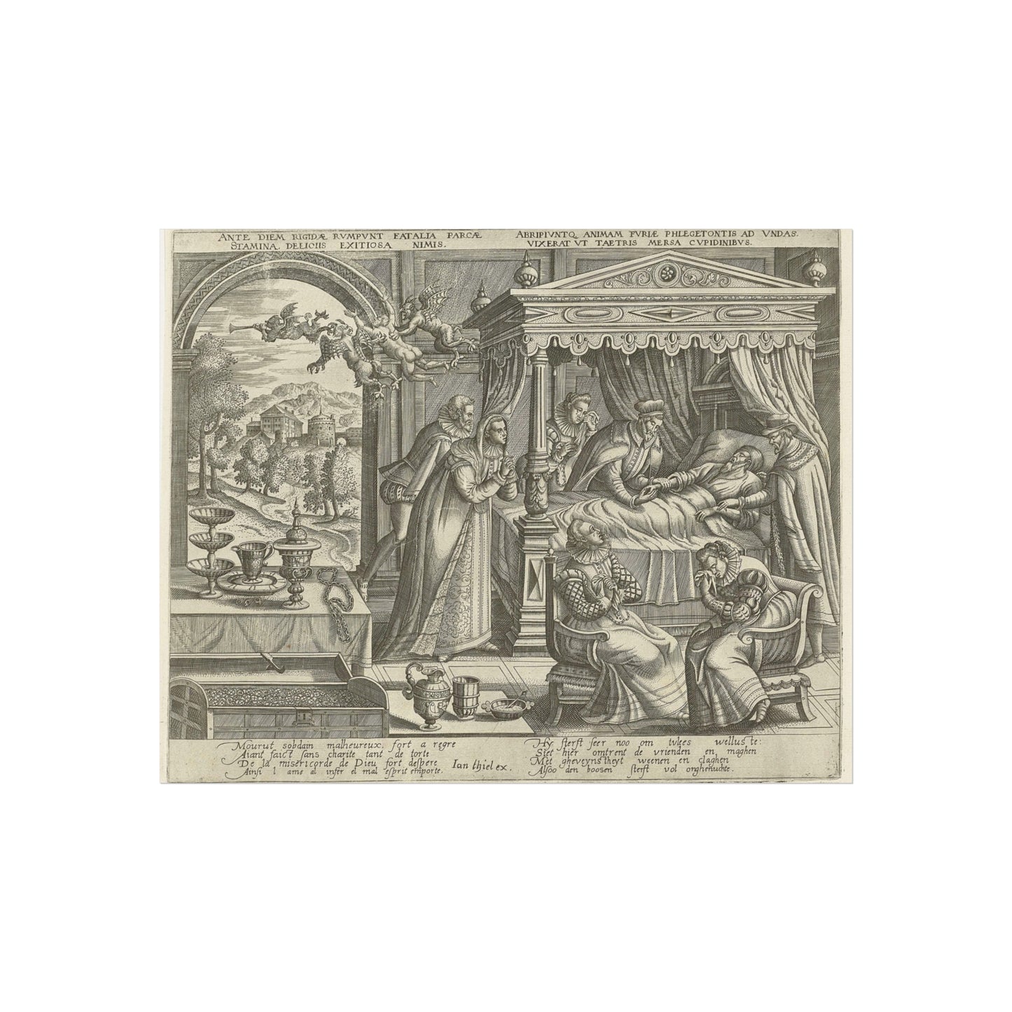 Deathbed of the Wealthy Man