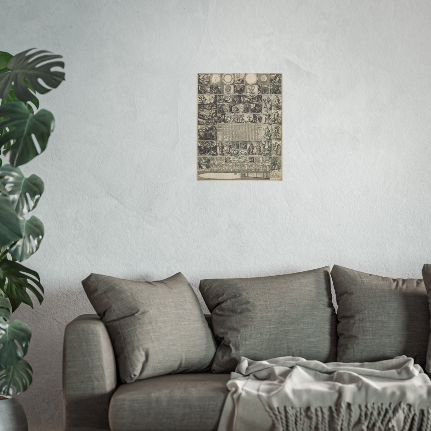 Perpetual Astrological Calendar with Border Vignettes and Knife