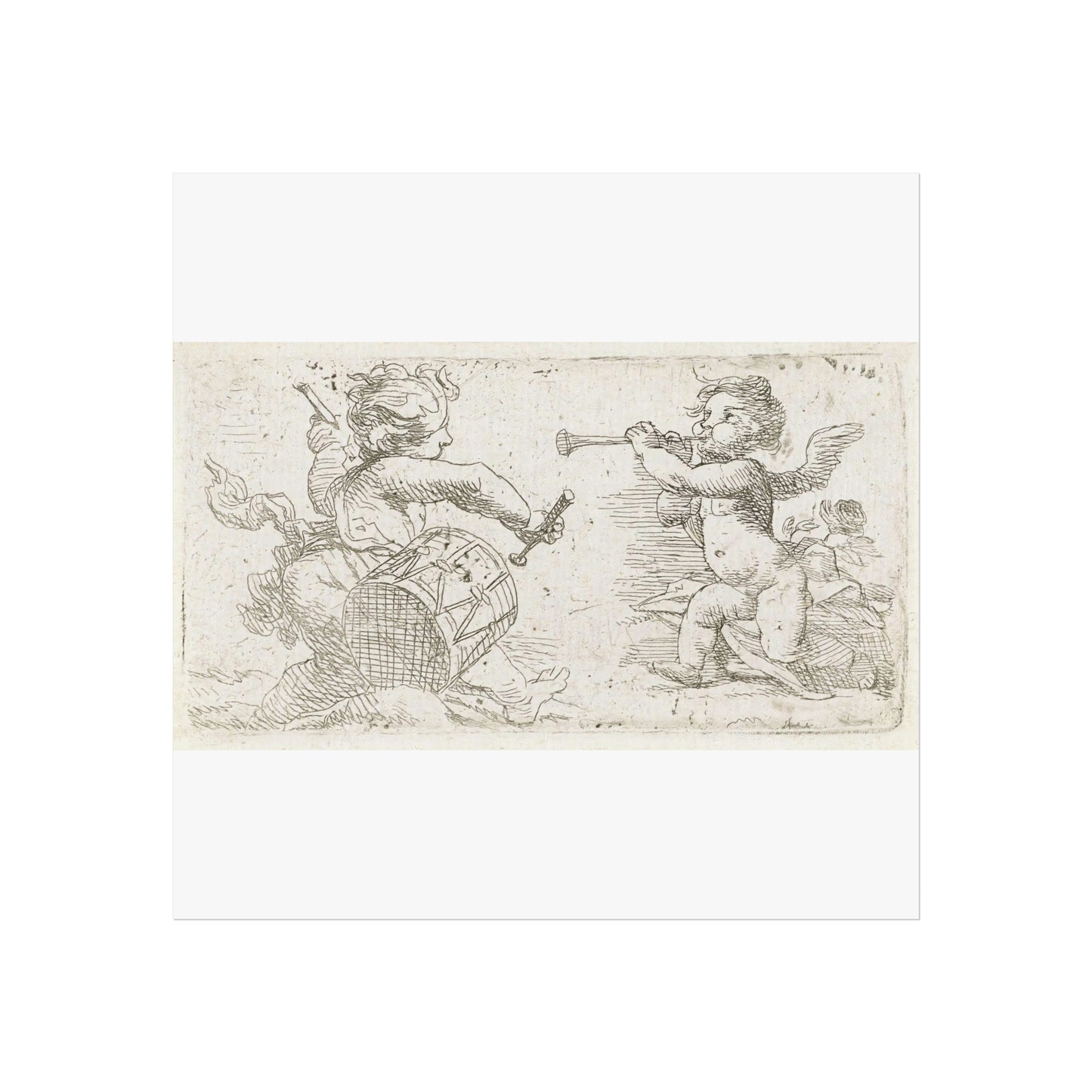 Two Music-Making Cherubs
