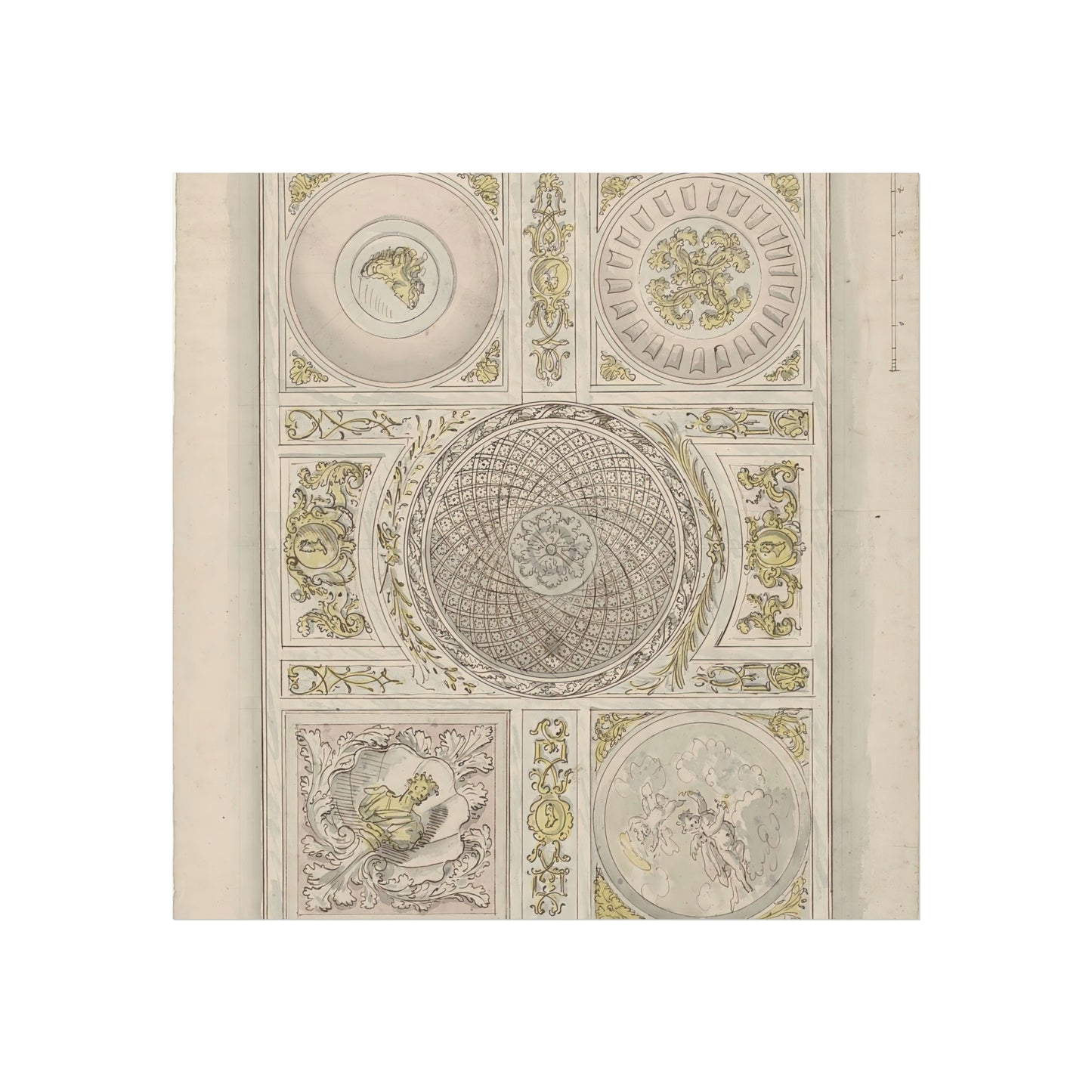 Design for a Ceiling Painting: Ornamental Pattern