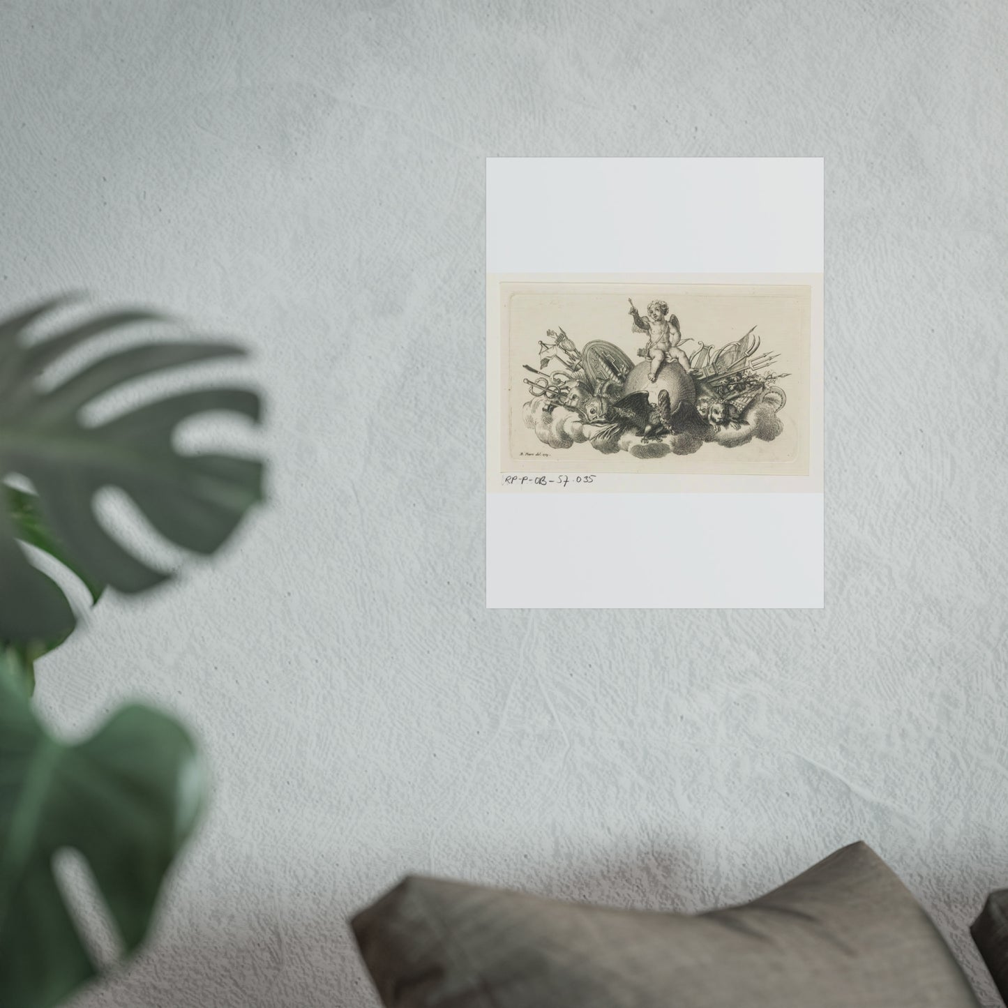 Triumphant Cupid Sitting on the World