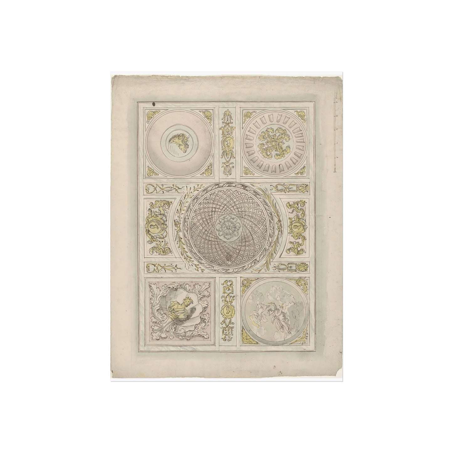 Design for a Ceiling Painting: Ornamental Pattern
