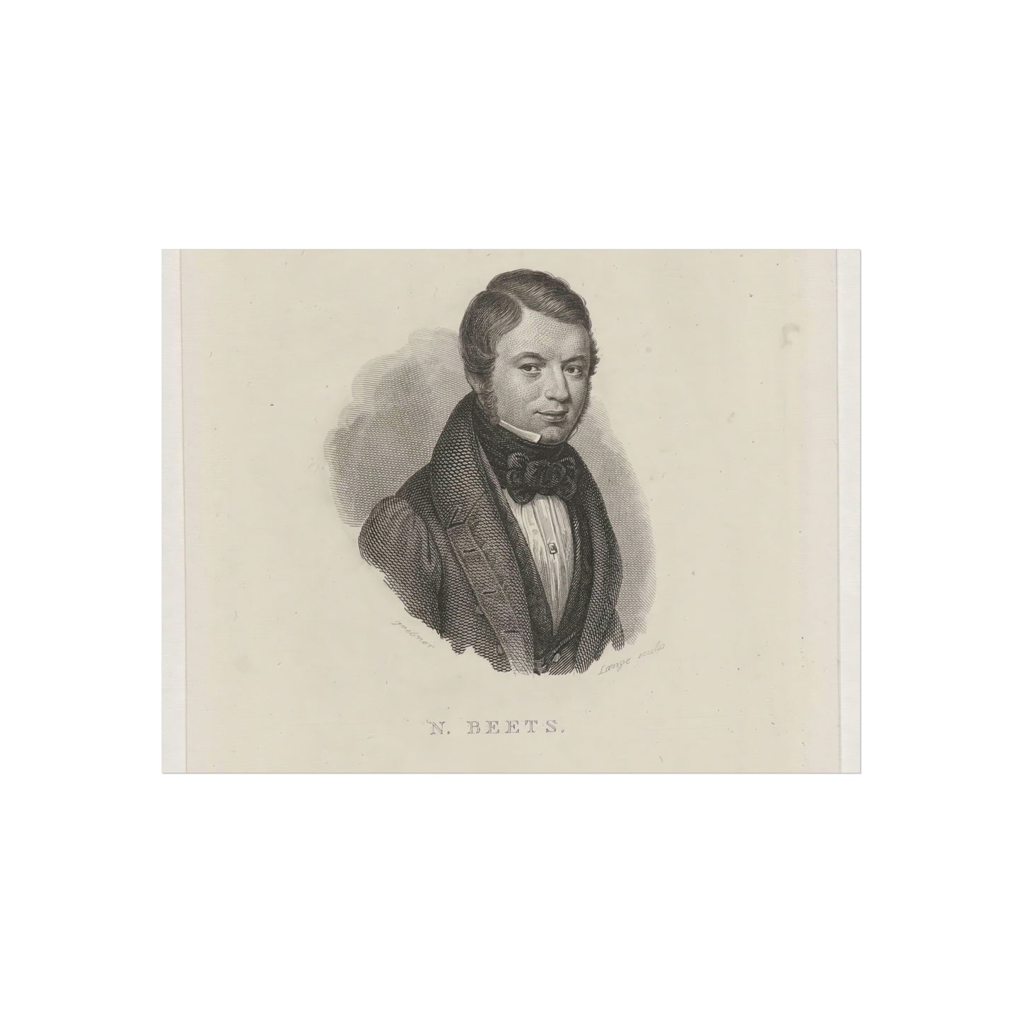 Portrait Bust of Nicolaas Beets, Poet and Pastor from Heemstede