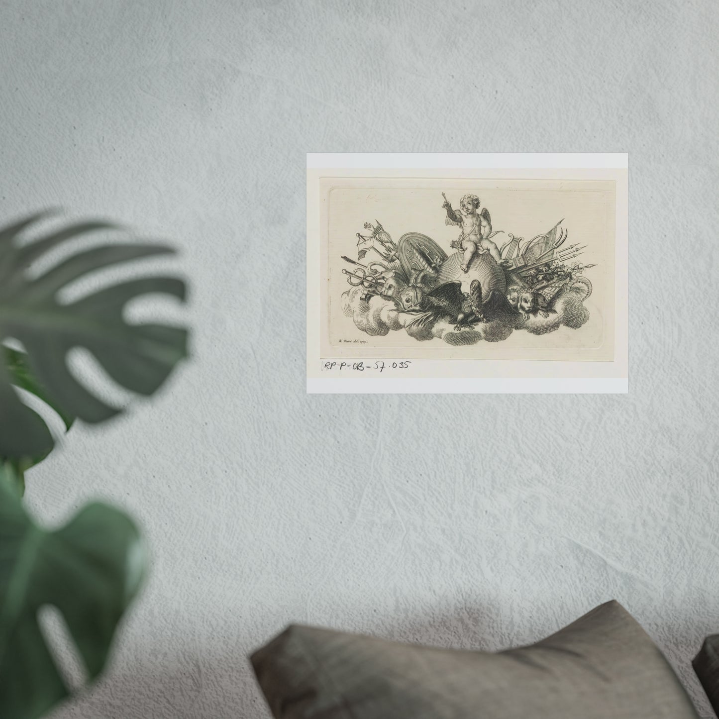 Triumphant Cupid Sitting on the World