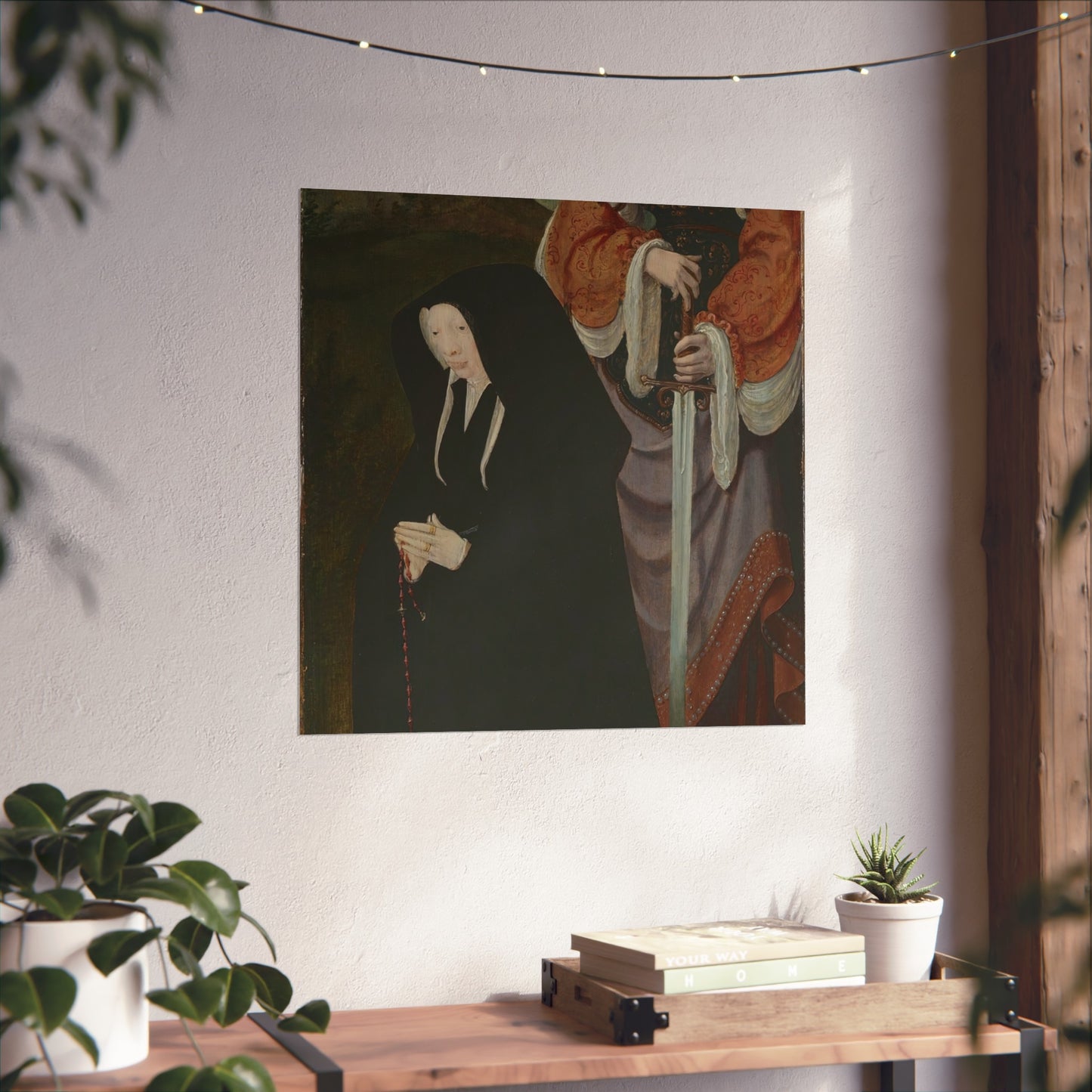 The Founder’s Wife in Devotion with Saint Catherine