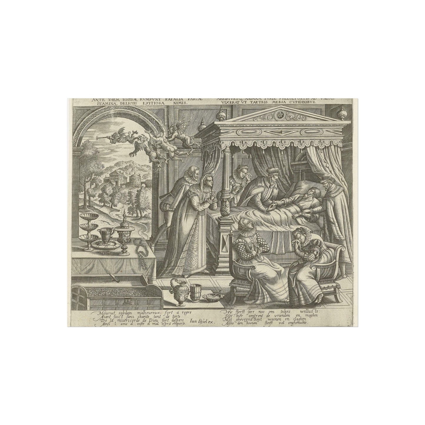 Deathbed of the Wealthy Man