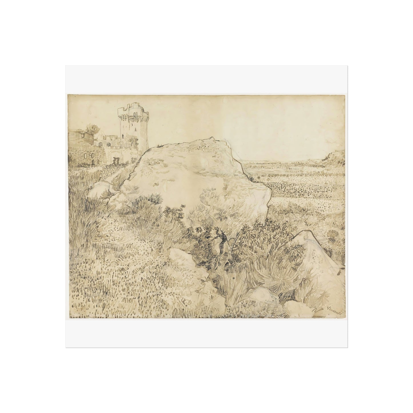 Landscape near the Abbey of Montmajour in Arles