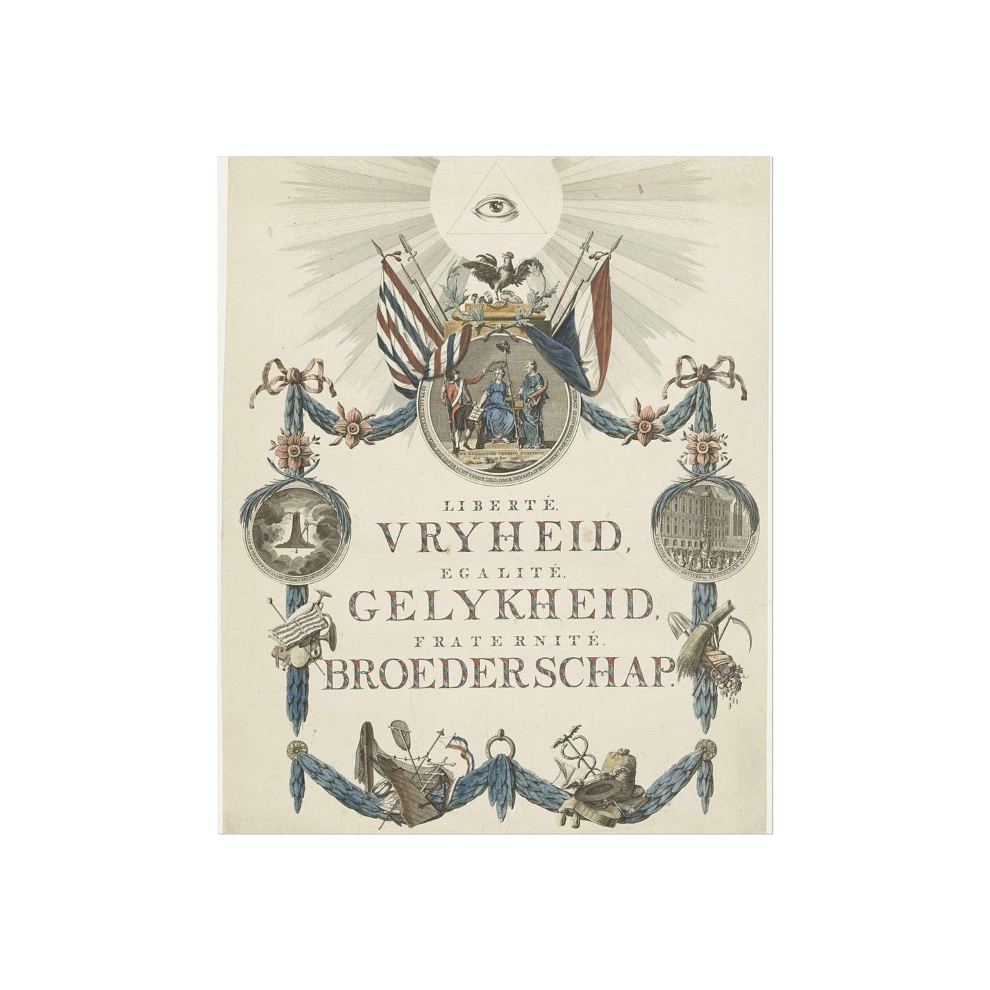 Commemorative Plate for the Foundation of the Batavian Republic on January 19, 1795