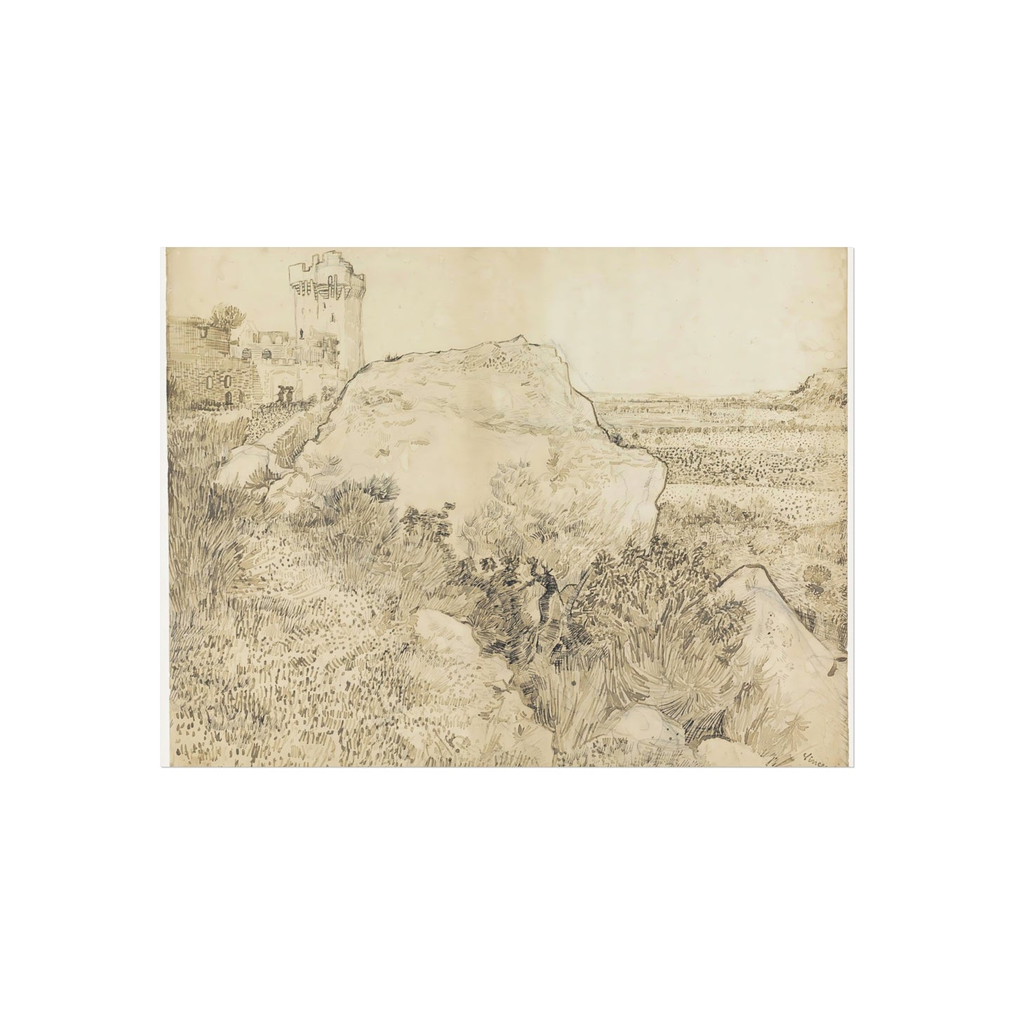 Landscape near the Abbey of Montmajour in Arles