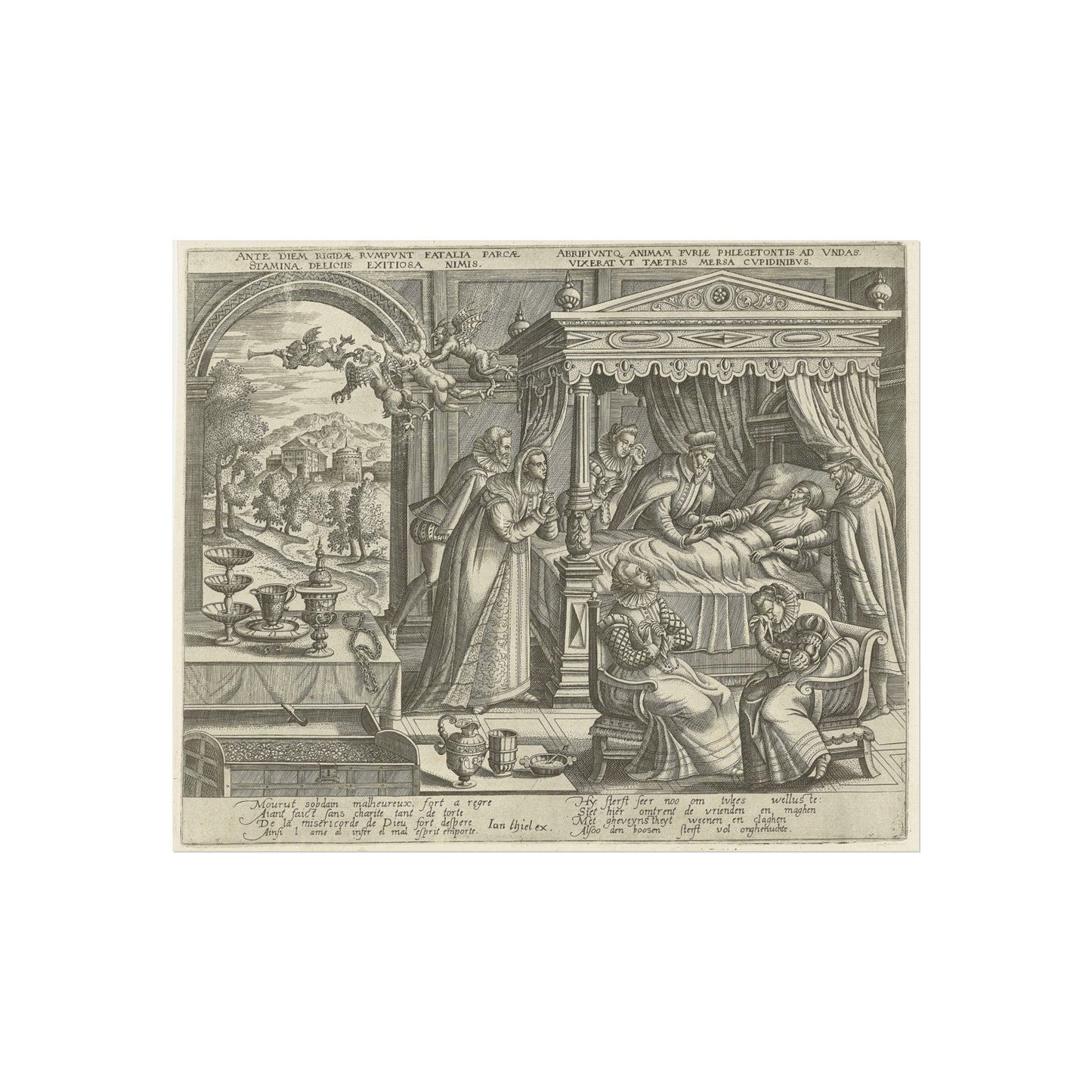 Deathbed of the Wealthy Man