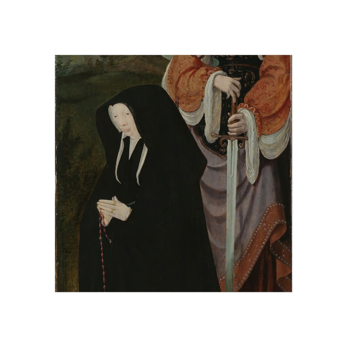The Founder’s Wife in Devotion with Saint Catherine
