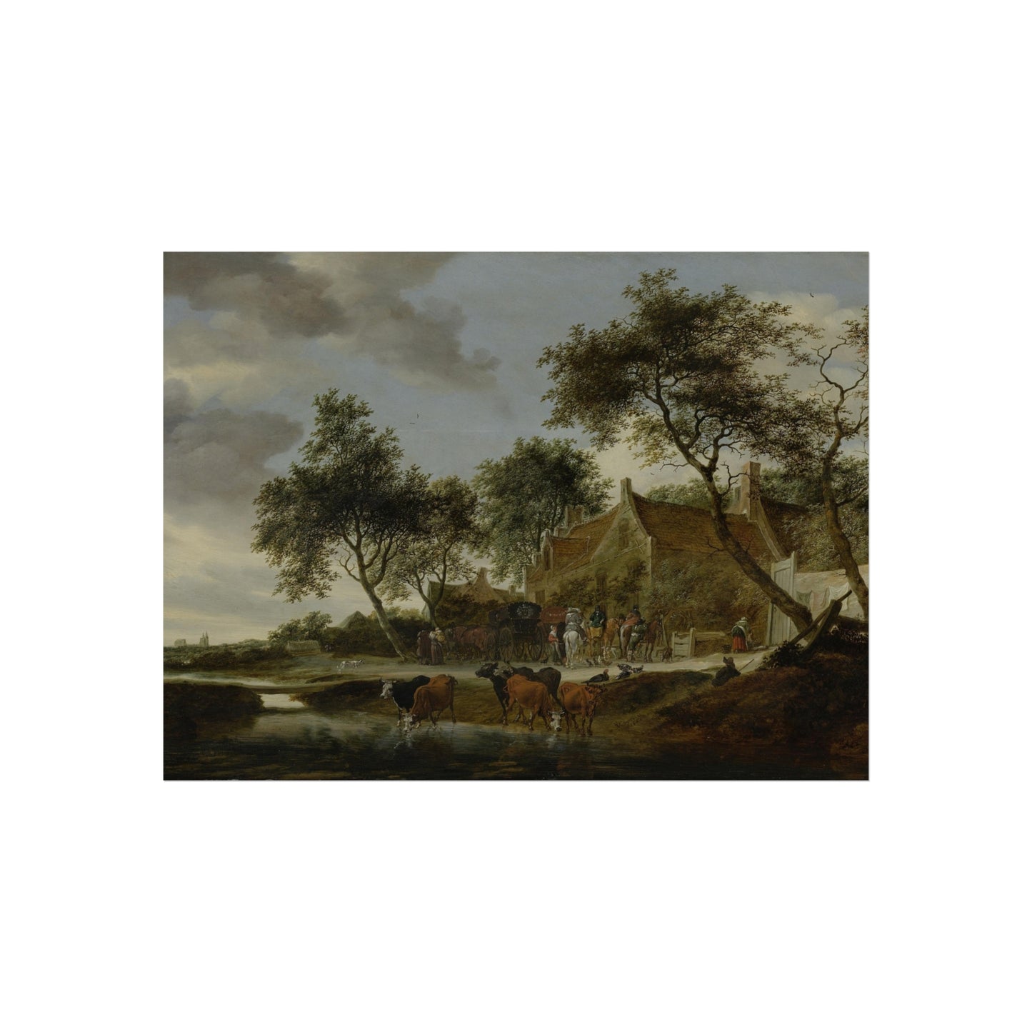 Landscape with Travelers at an Inn near a Watering Place