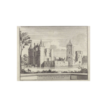 View of the Ruins of Egmond Castle at Egmond aan den Hoef