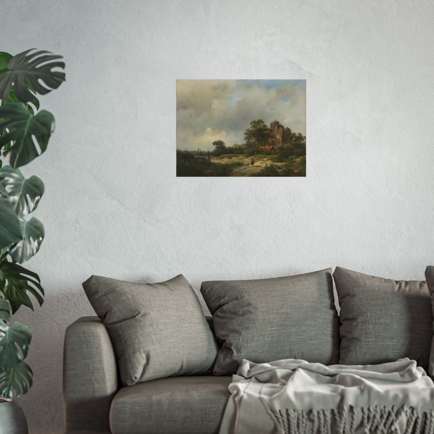 Landscape with the Ruins of Brederode Castle in Santpoort