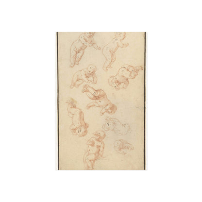 Study Sheet with Nine Cherubs