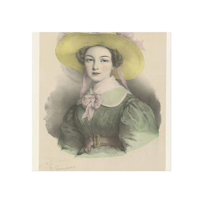 Portrait of a Young Woman with Feathered Hat and Bow