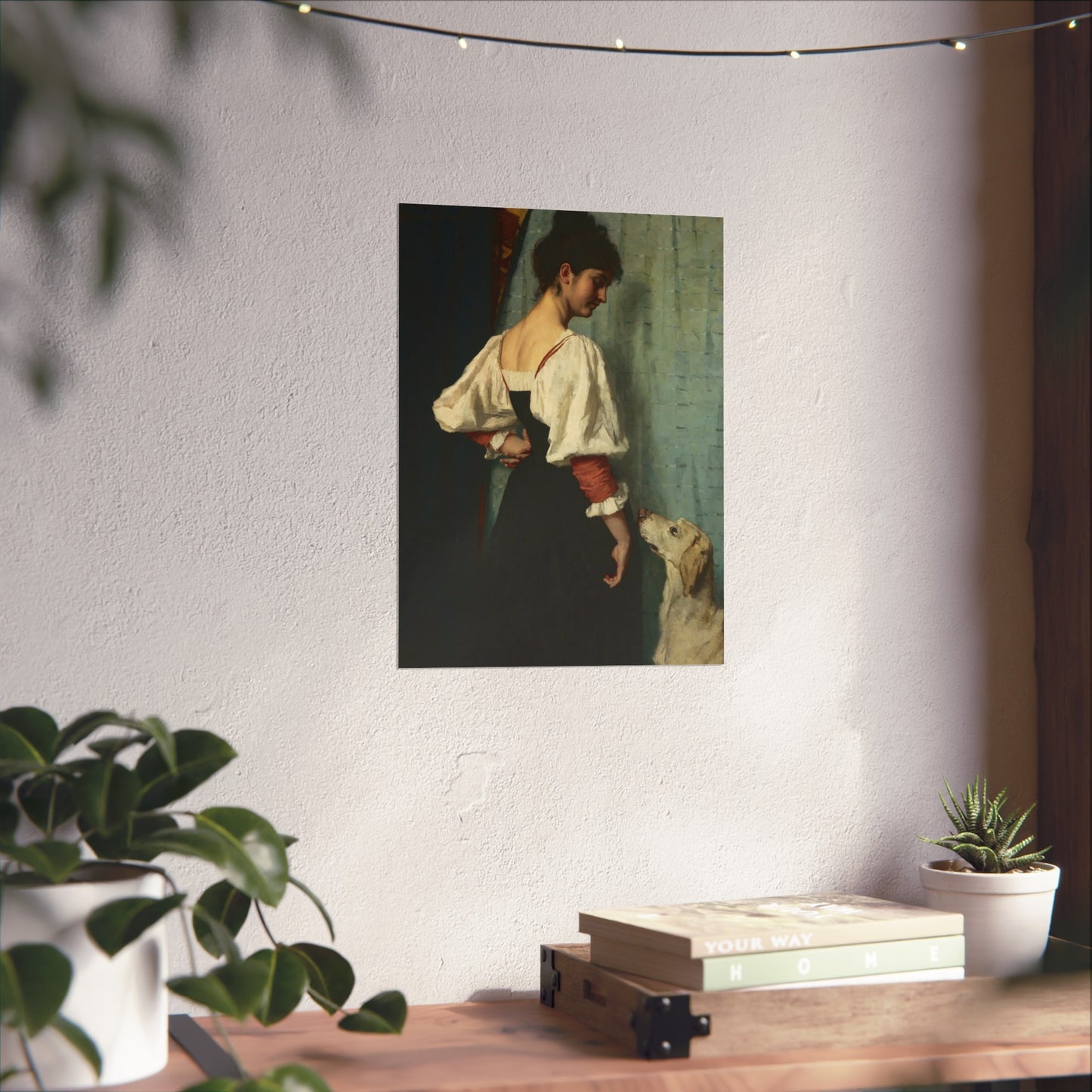 Young Italian Woman with 'Puck' the Dog