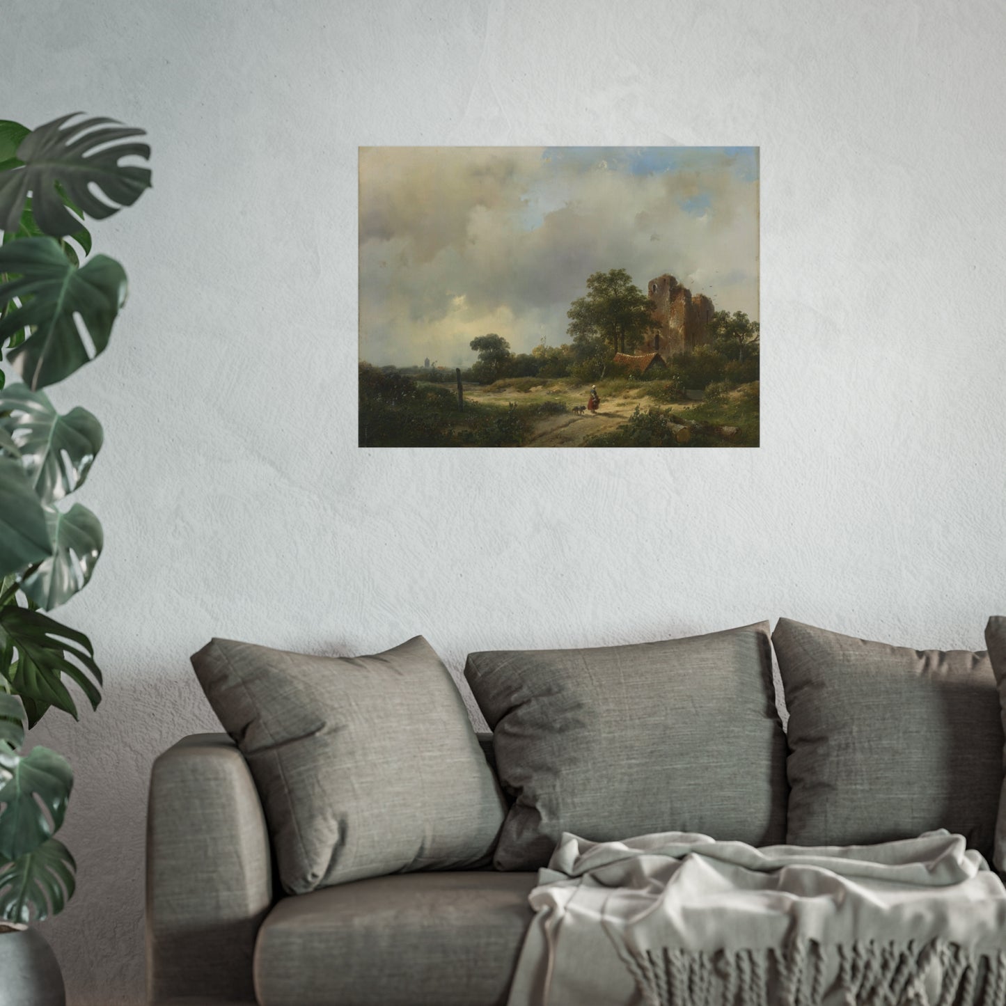 Landscape with the Ruins of Brederode Castle in Santpoort