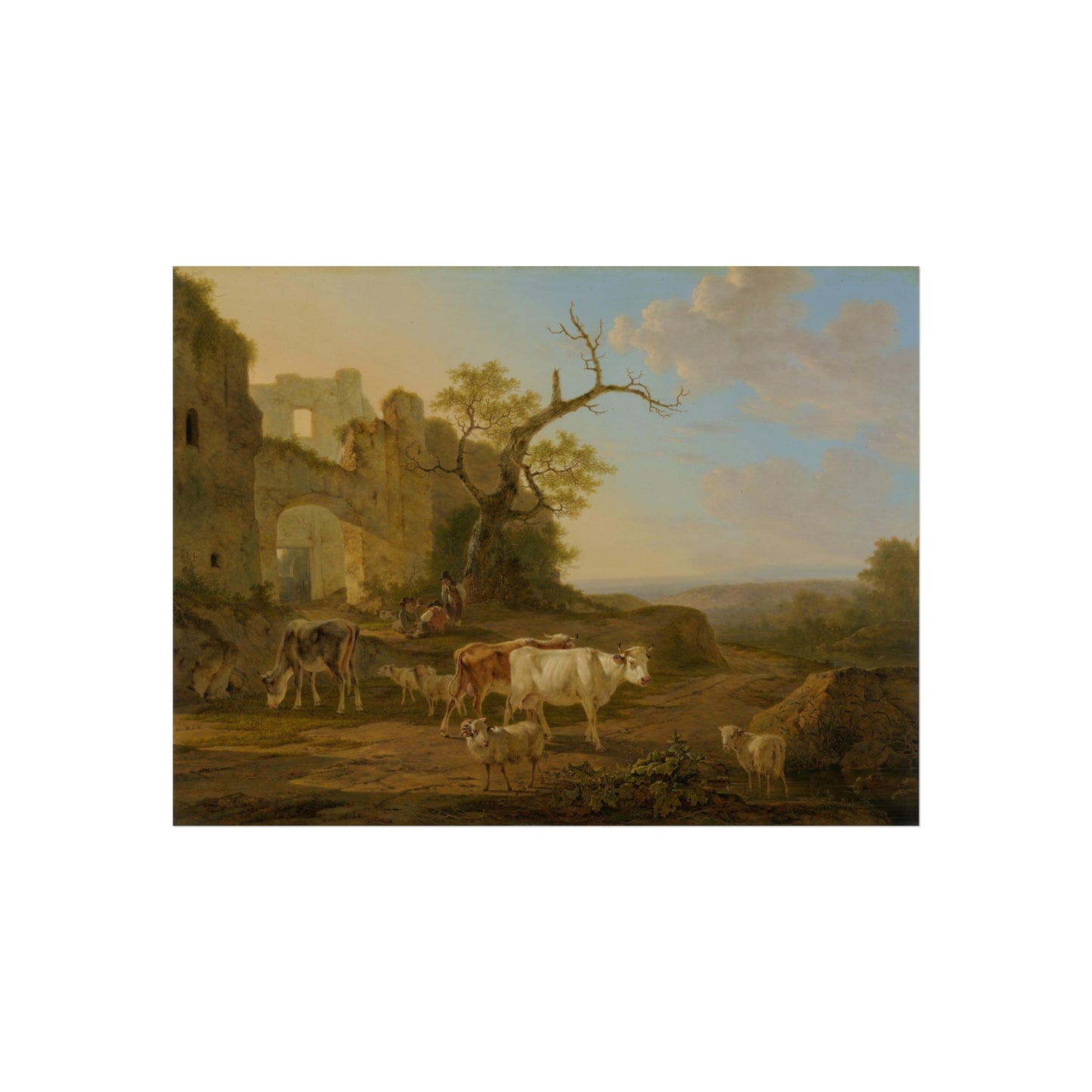 Landscape with Cows near a Ruin