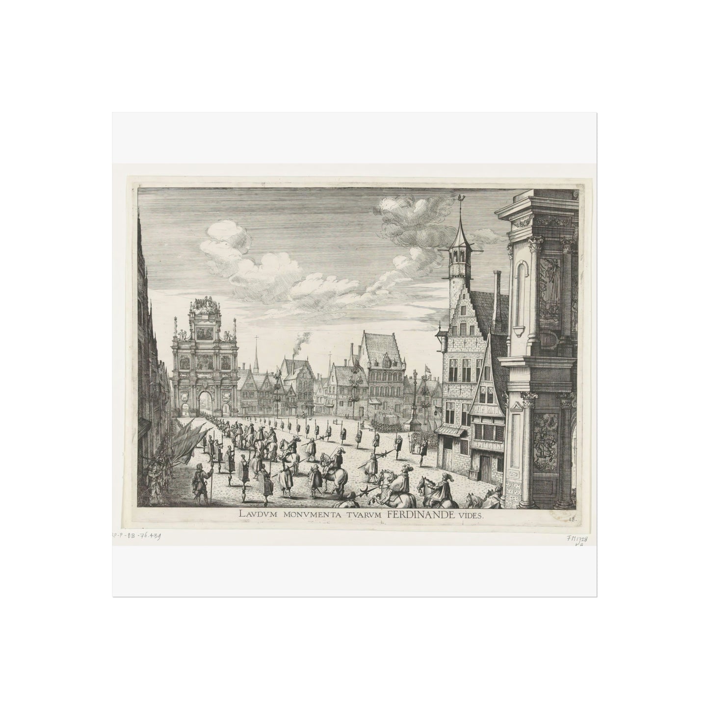 Procession Through the Triumphal Arches at Vrijdagmarkt; Ferdinand's Entry into Ghent in 1635 (Plate 18)