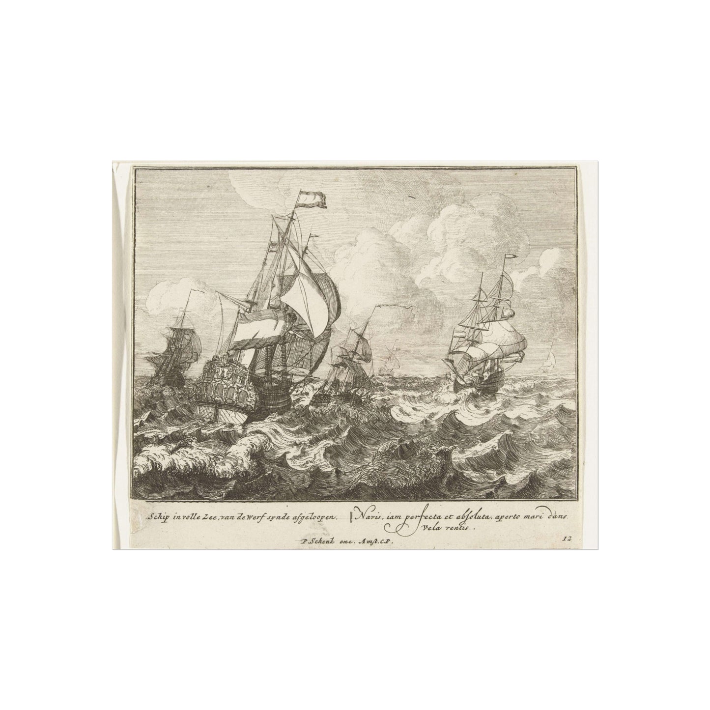 The Ship at Full Sea, Plate No. 12, circa 1700