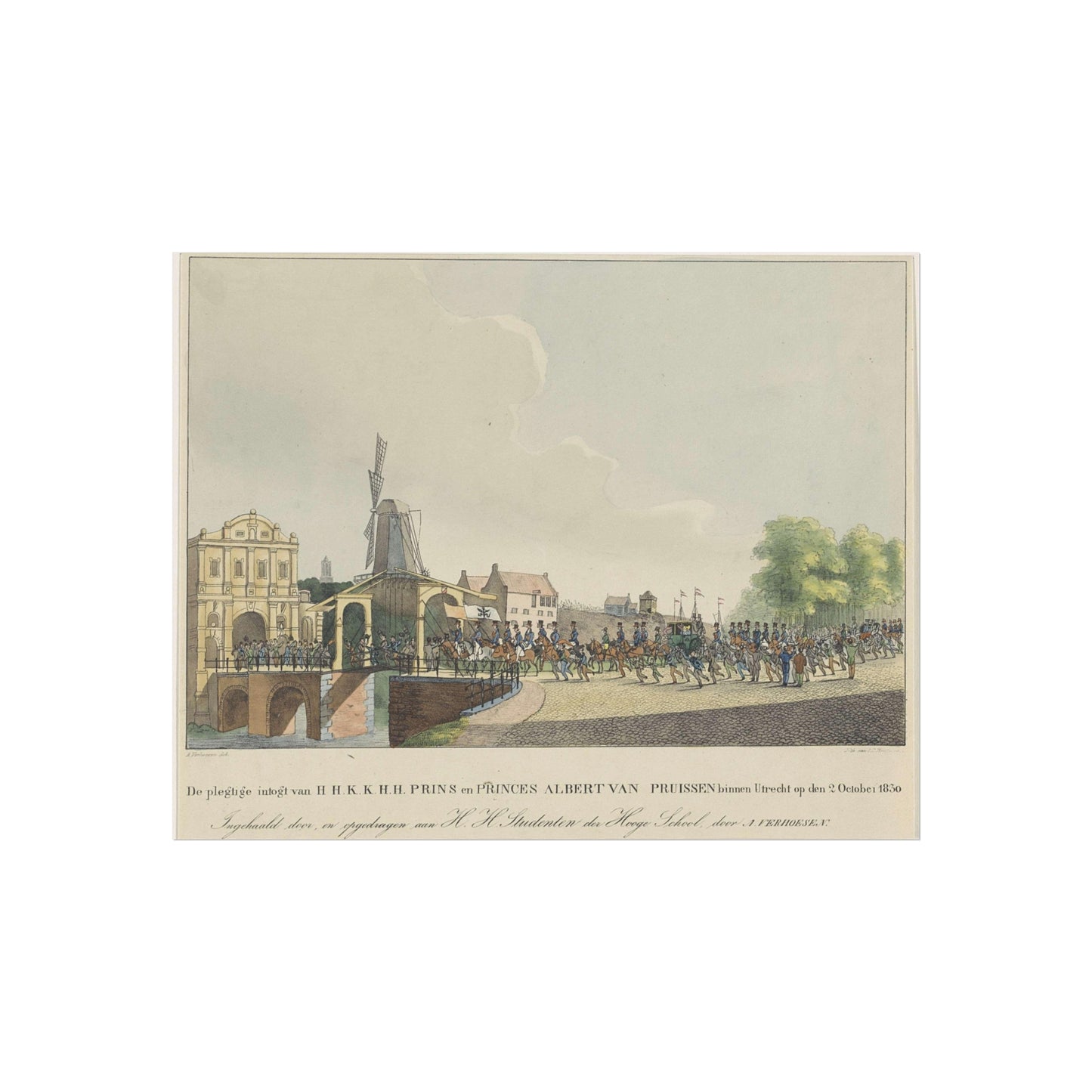 Arrival of Princess Marianne and her husband Prince Albert in Utrecht, 1830