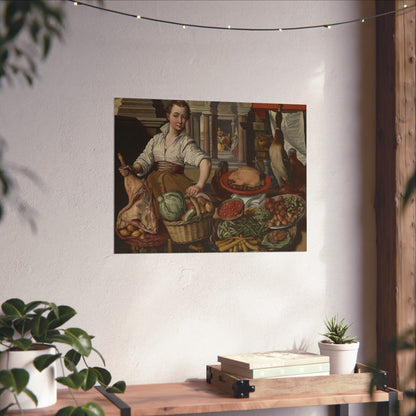 Kitchen Scene, with Jesus in the House of Martha and Mary in the Background