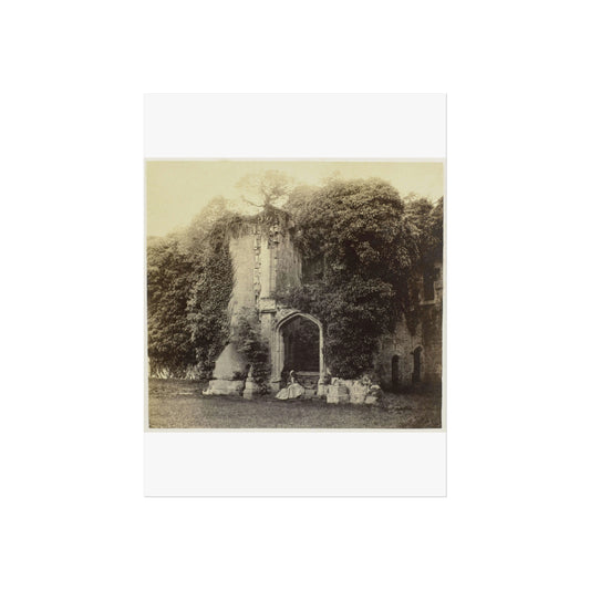 Ruins of Raglan Castle in Monmouthshire