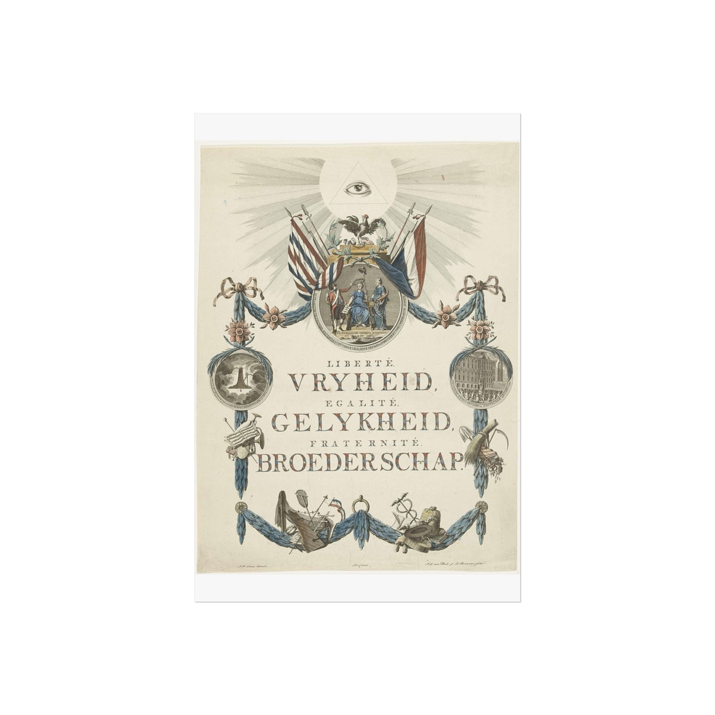 Commemorative Plate for the Foundation of the Batavian Republic on January 19, 1795