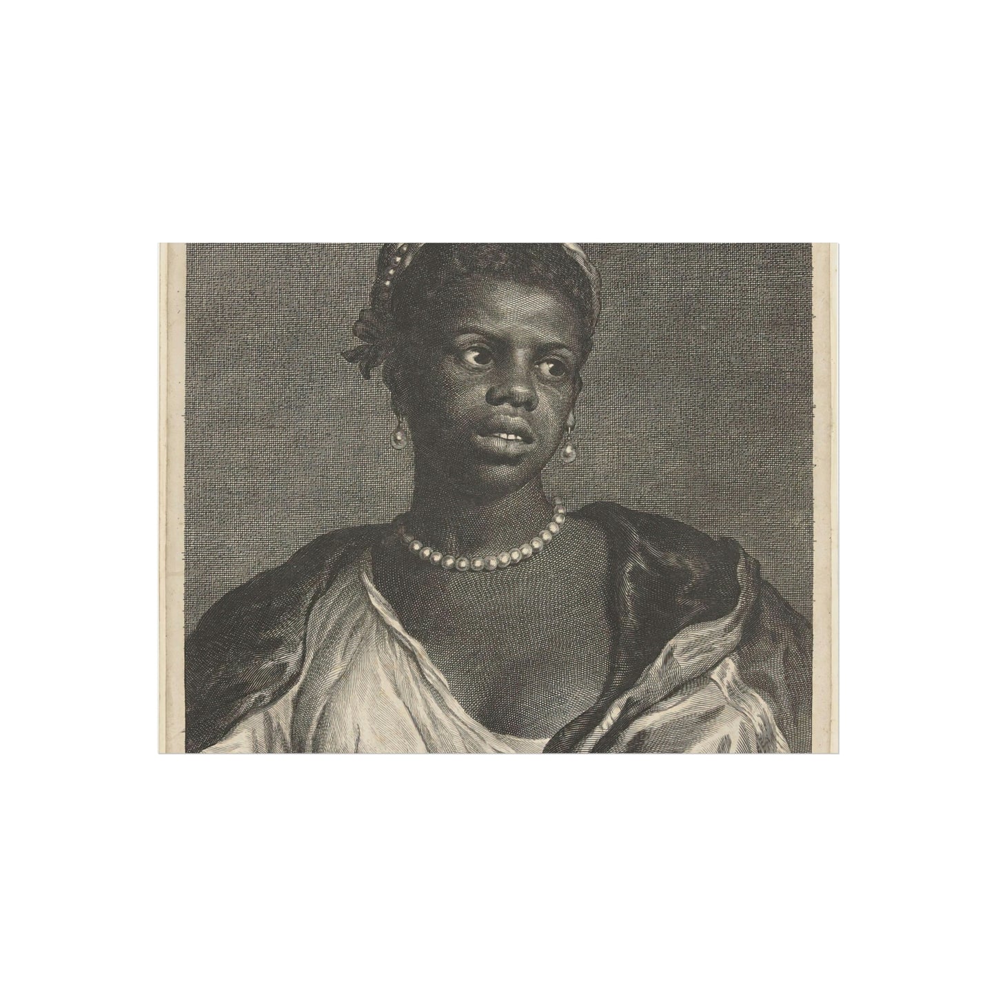 Portrait of a Black Woman with Pearl Necklace