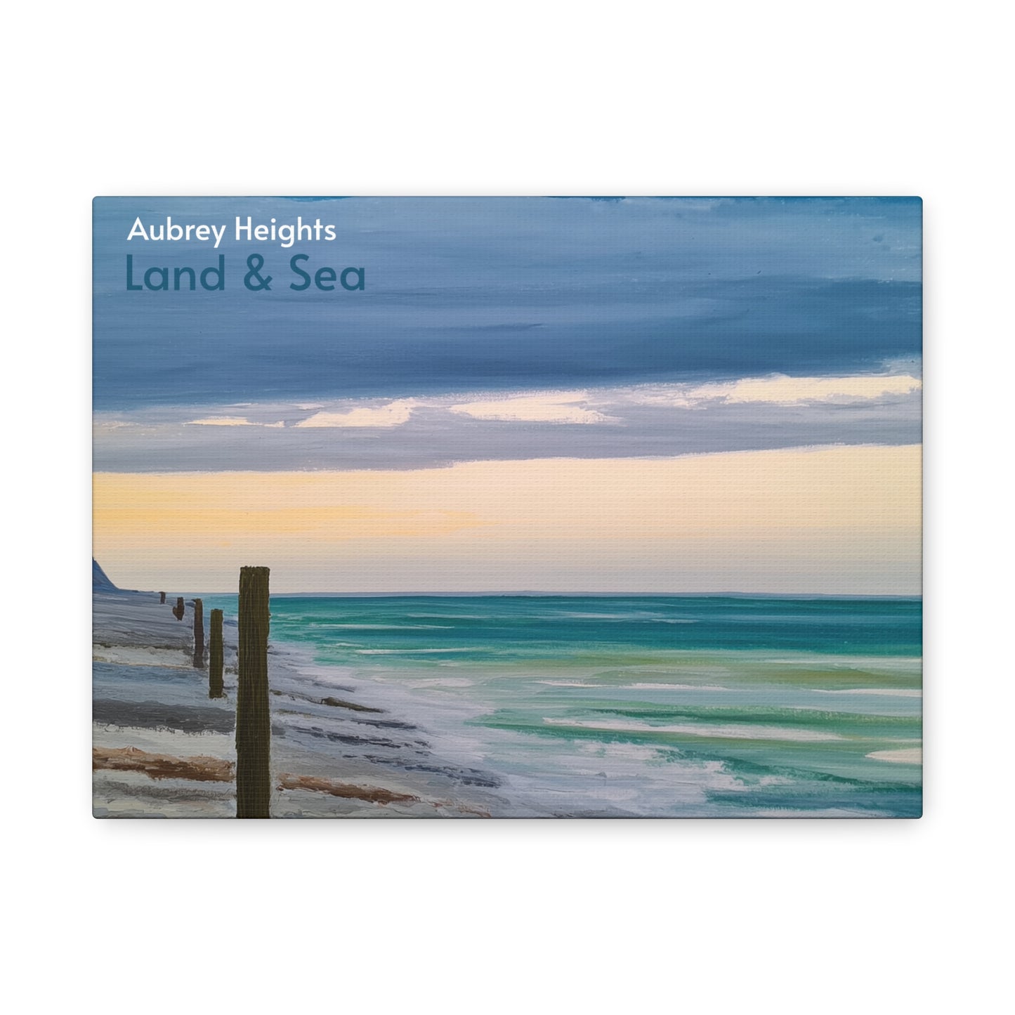 Coastal Garden Canvas Art — Beach View Matte Stretched Print