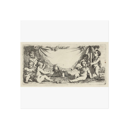 Seven Music-Making Cherubs by a Draped Cloth