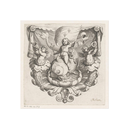 Allegorical depiction possibly featuring the Dauphin seated on a dolphin