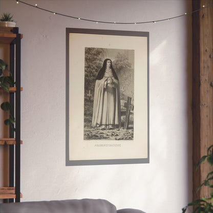 Premonstratensian Nun Praying in a Cemetery