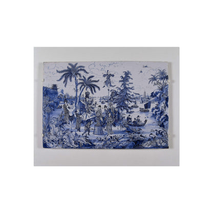 Plaque with Chinoiserie Landscape and Gilt Details