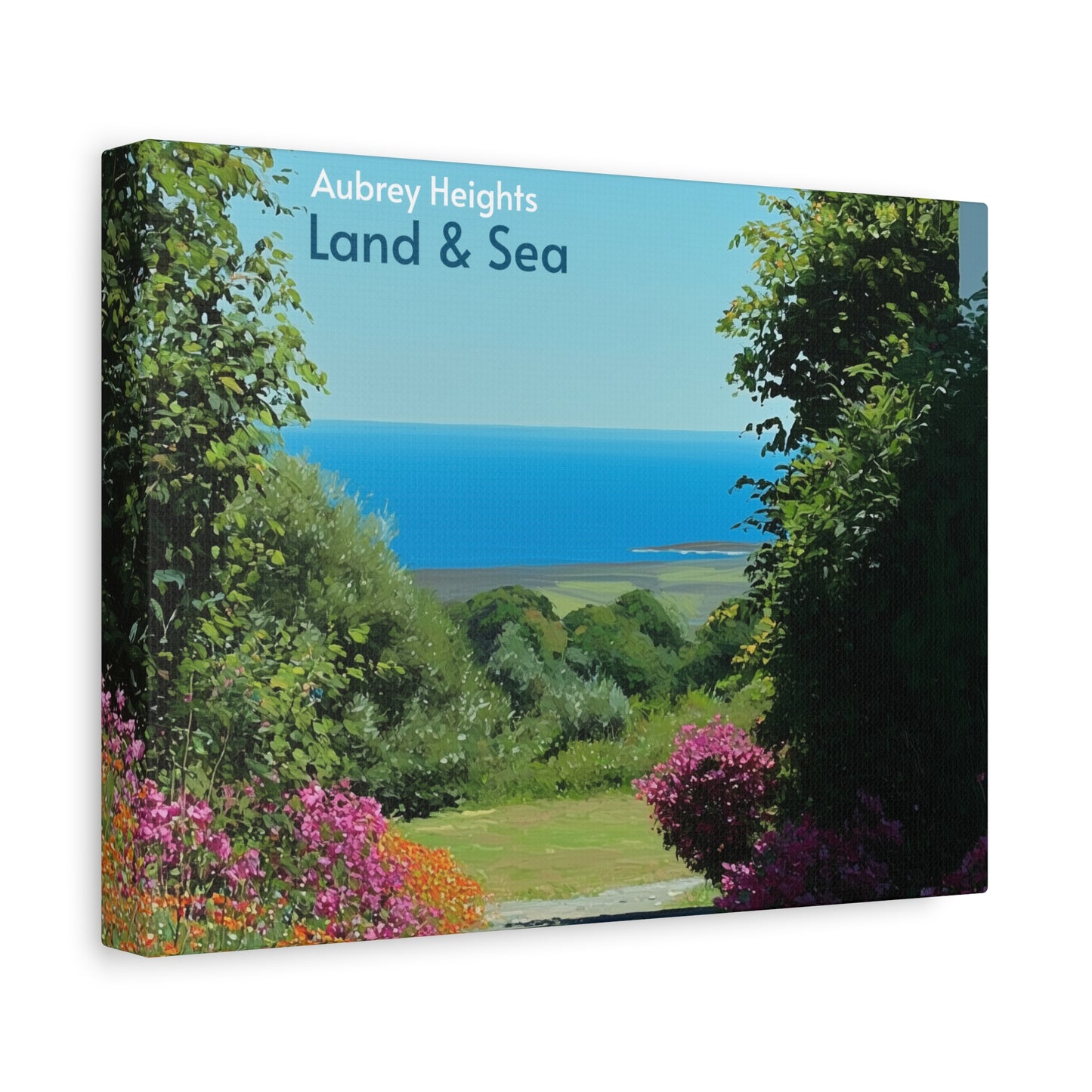 Coastal Garden Canvas Art — Ocean View Matte Stretched Print