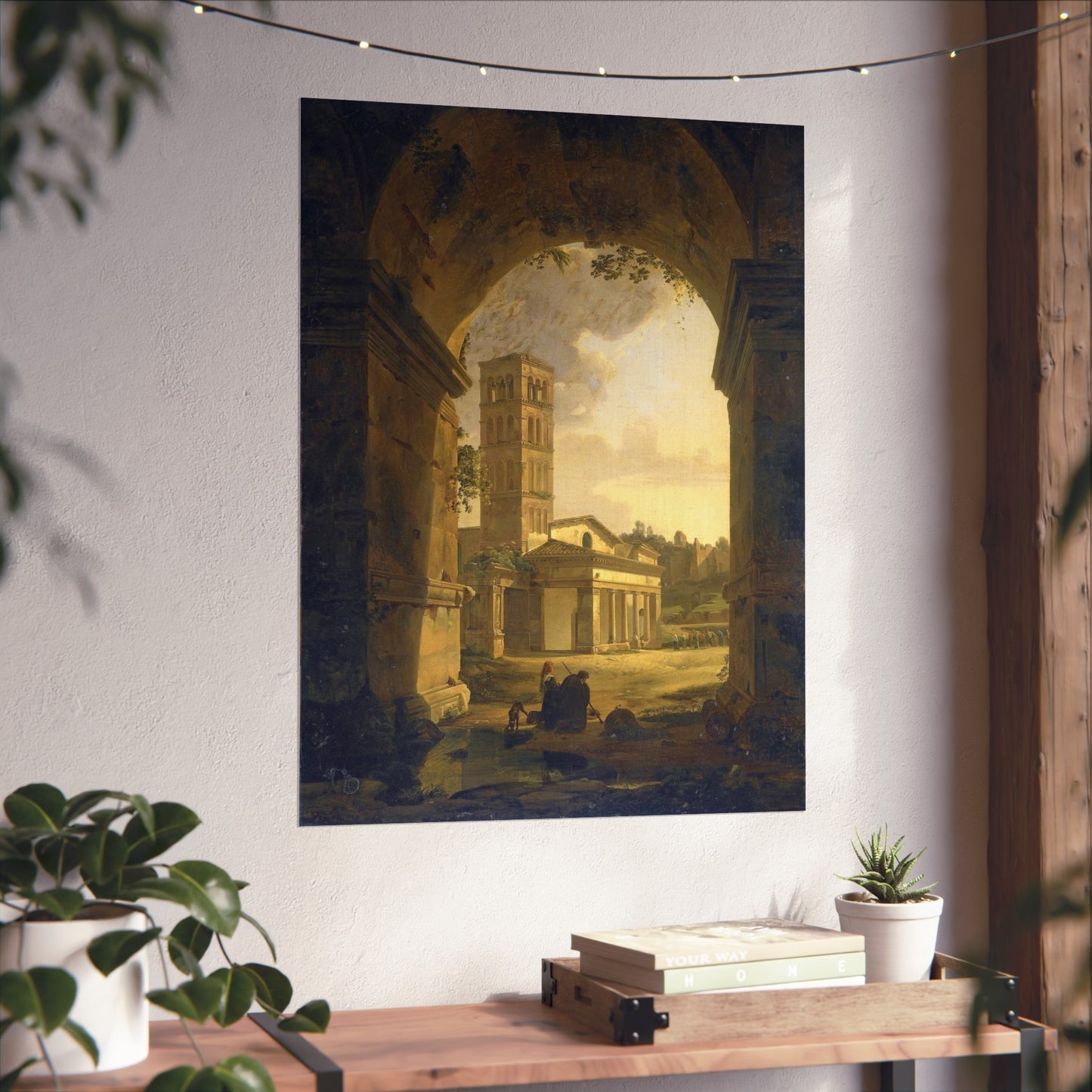 View of San Giorgio in Velabro through the Arch of Janus in Rome