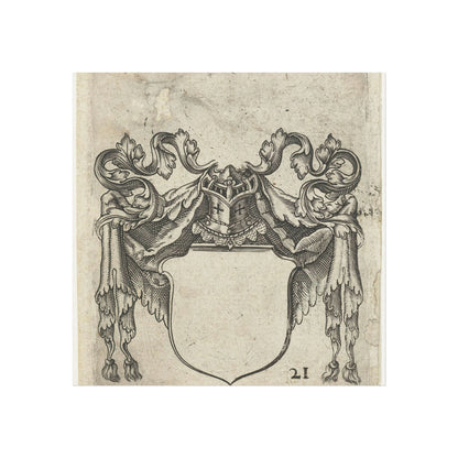 Coat of Arms with Helmet and Curtain