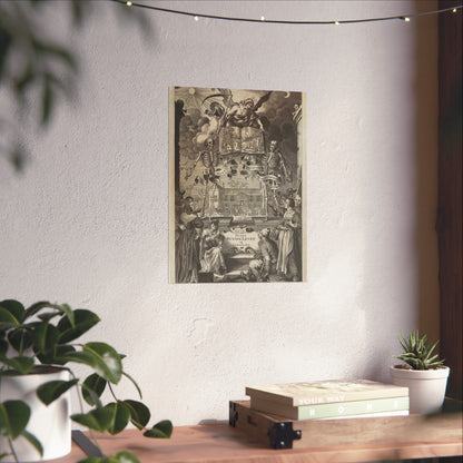 City Dwellers and Farmers Watching Two Skeletons and an Angel with an Open Book at the Presentation of the Last Judgment