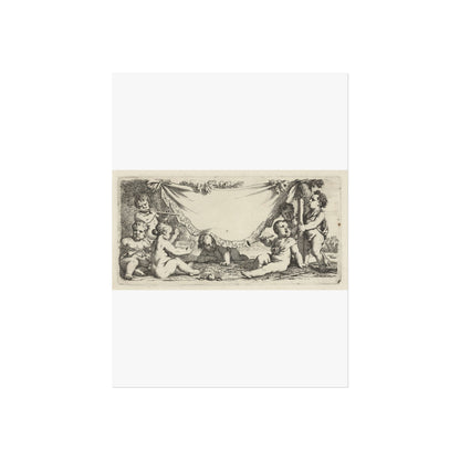 Seven Music-Making Cherubs by a Draped Cloth