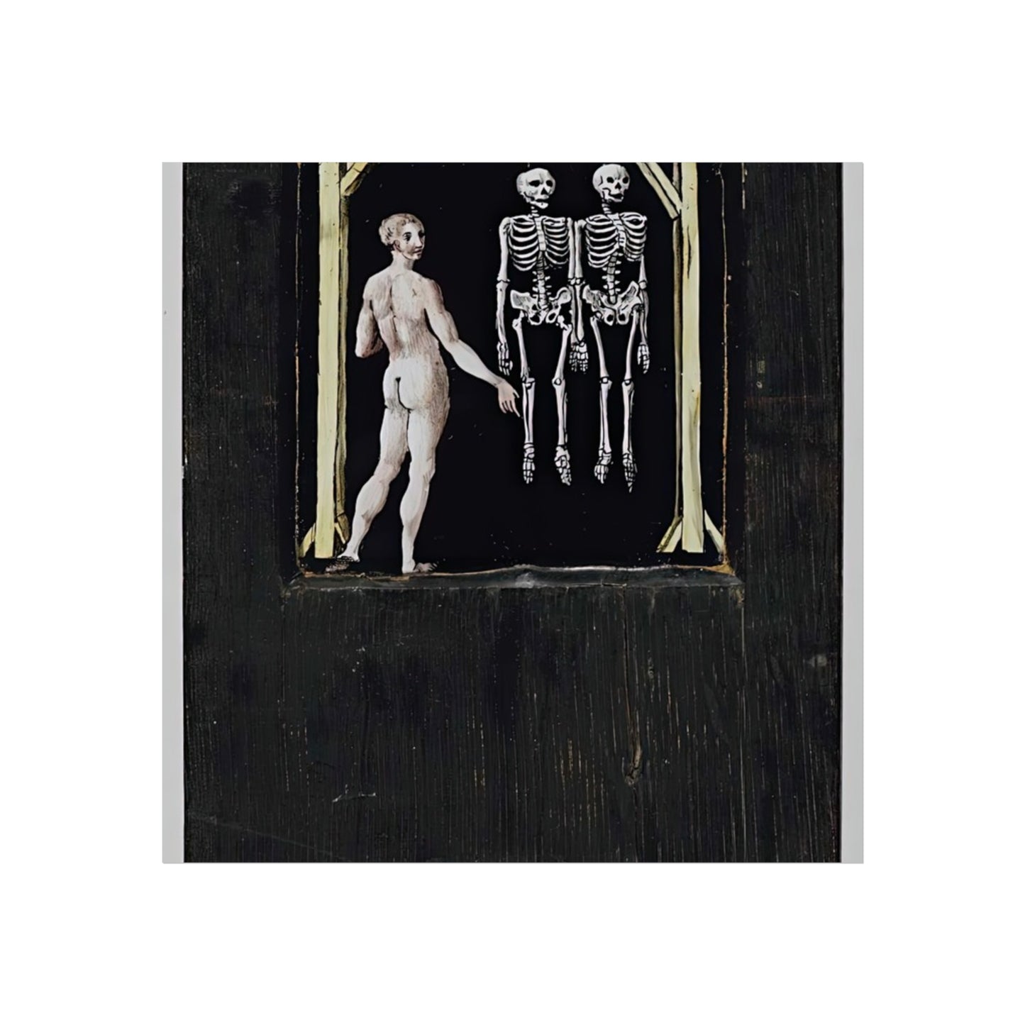 Two Skeletons on a Gallows and a Naked Figure