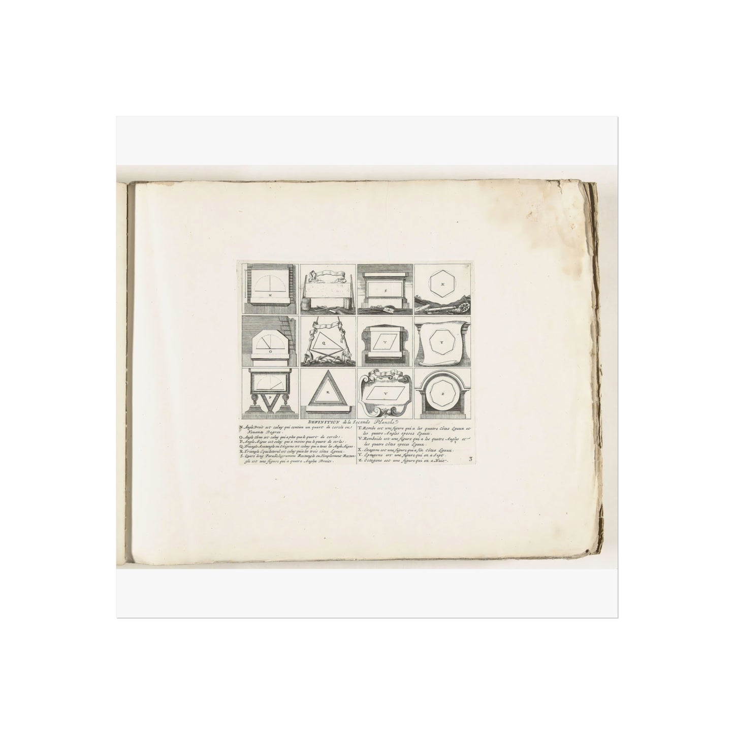 Second Plate with Geometric Figures in Fortification Design, circa 1702