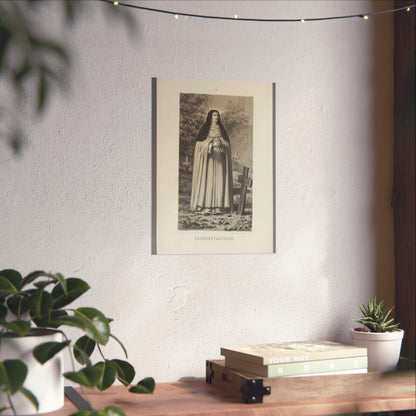 Premonstratensian Nun Praying in a Cemetery