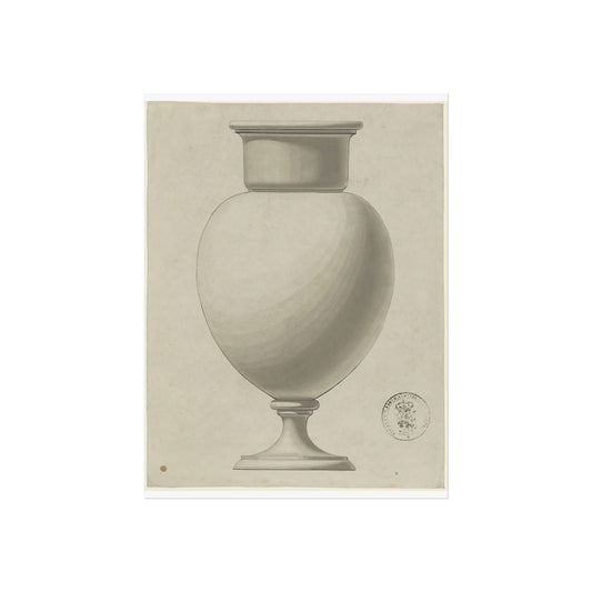 Decorative Vase with Narrow Base and Rounded Body