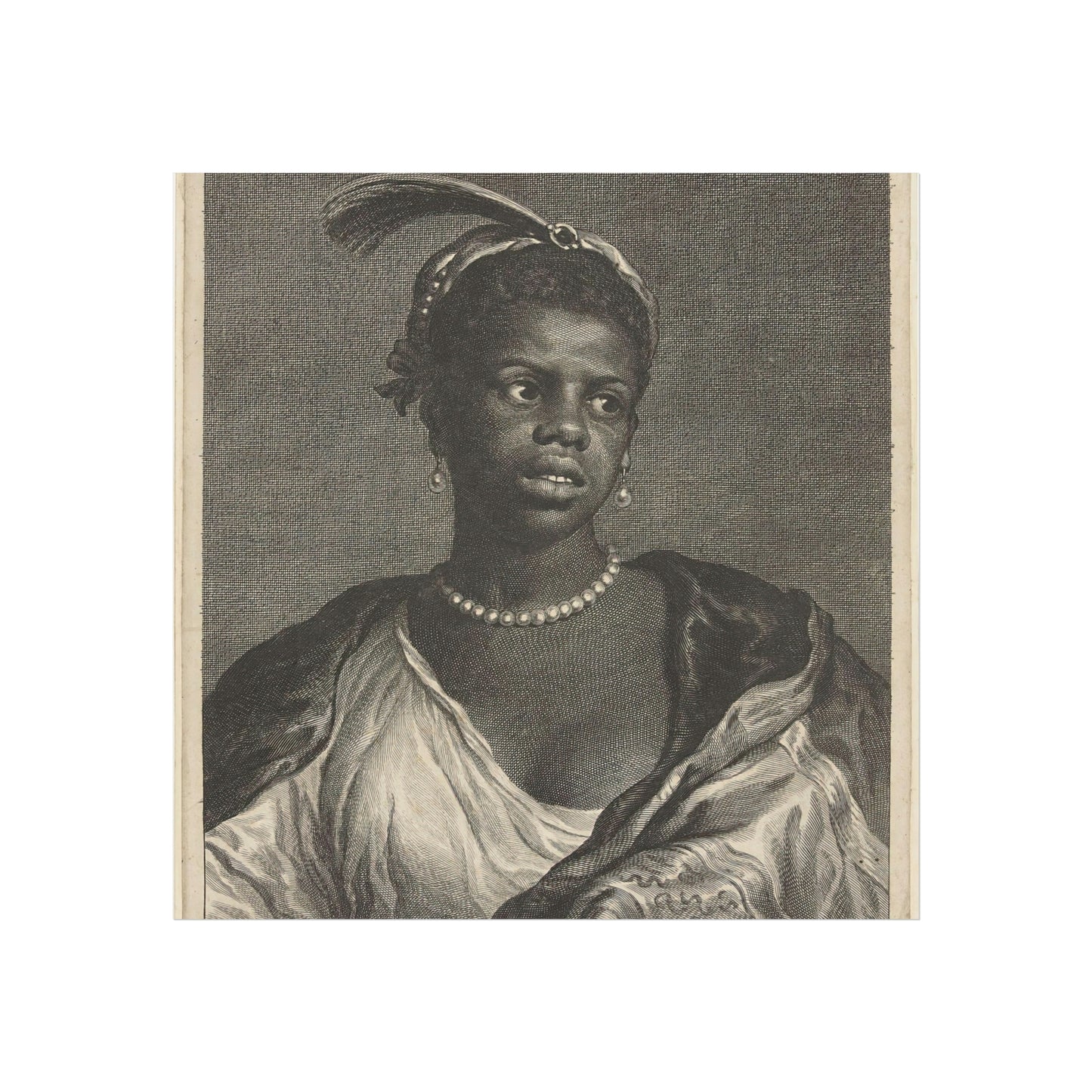 Portrait of a Black Woman with a Pearl Necklace