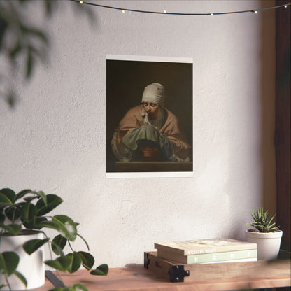 A Young Woman Warming her Hands over a Brazier: Allegory of Winter