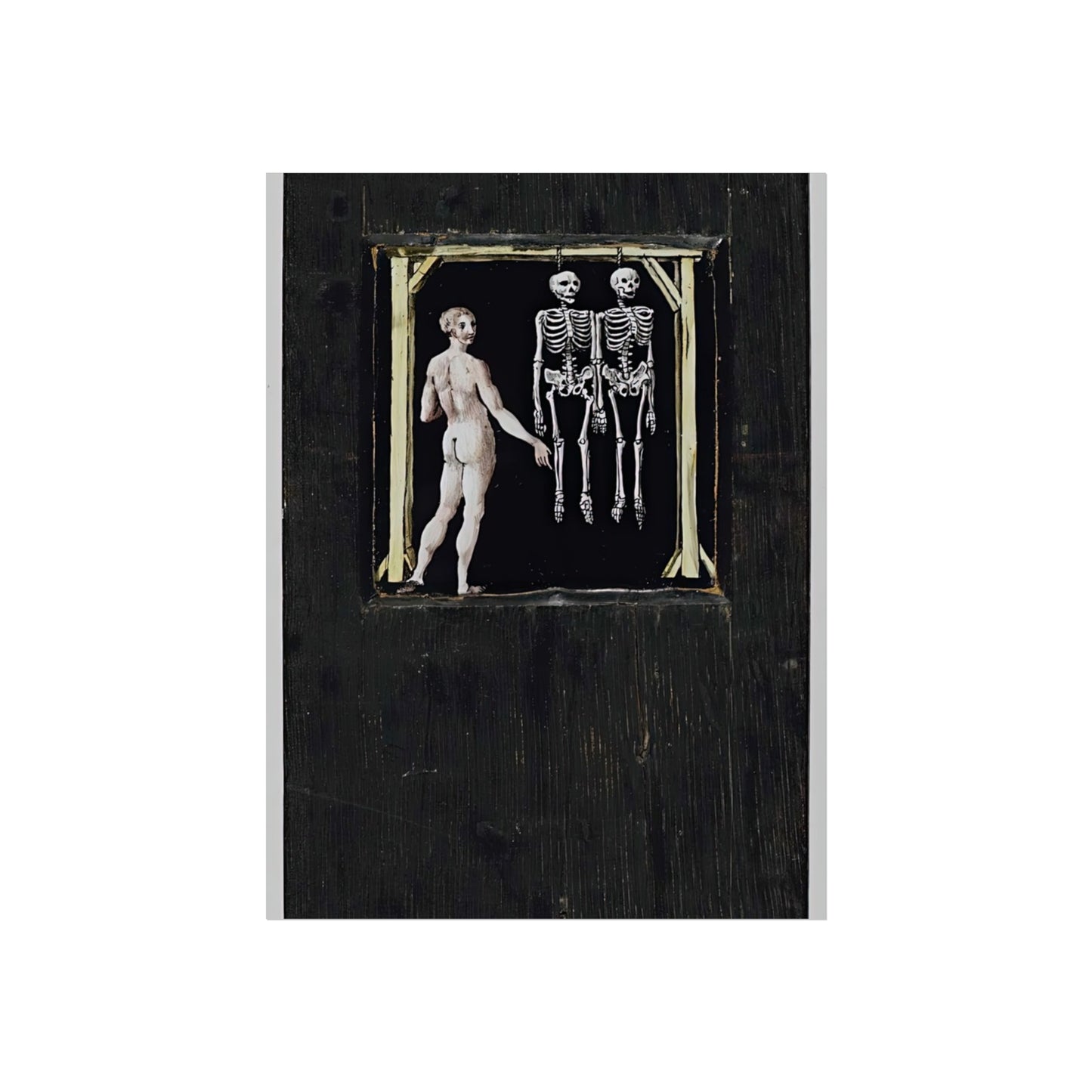 Two Skeletons on a Gallows and a Naked Figure