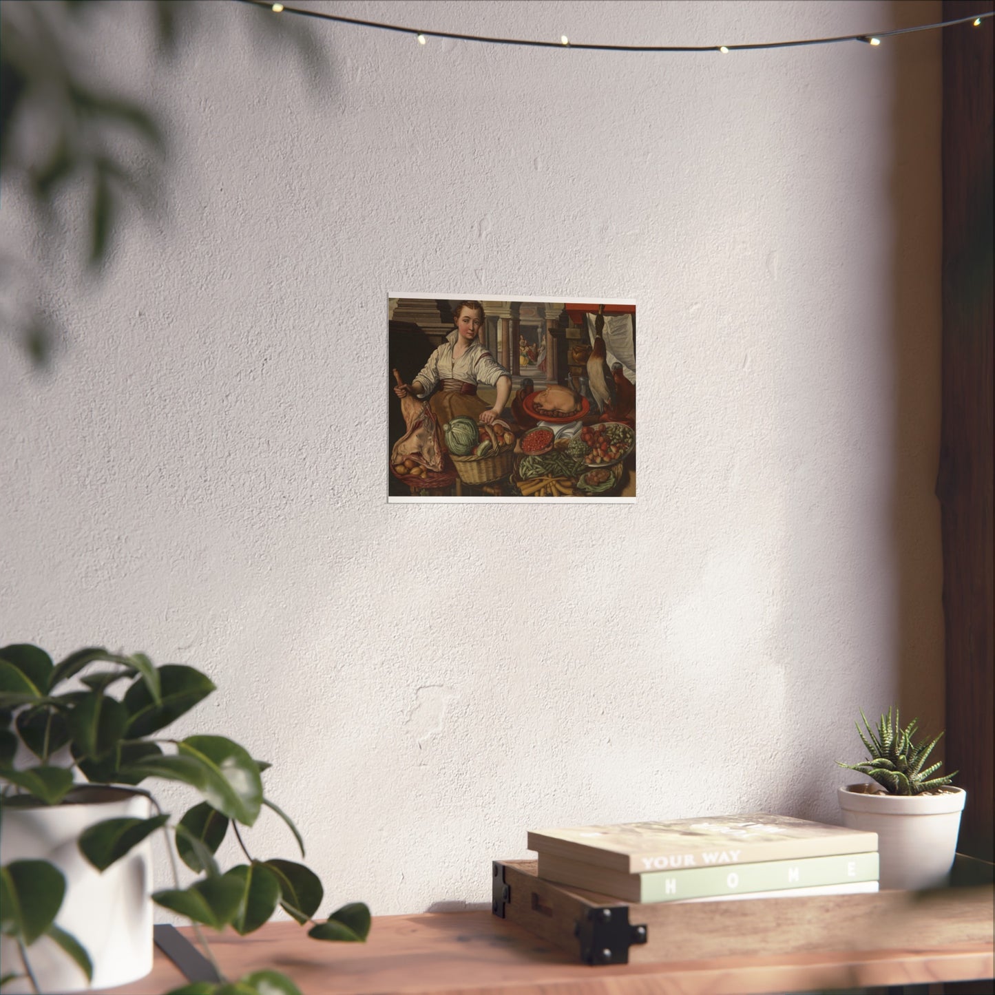 Kitchen Scene, with Jesus in the House of Martha and Mary in the Background