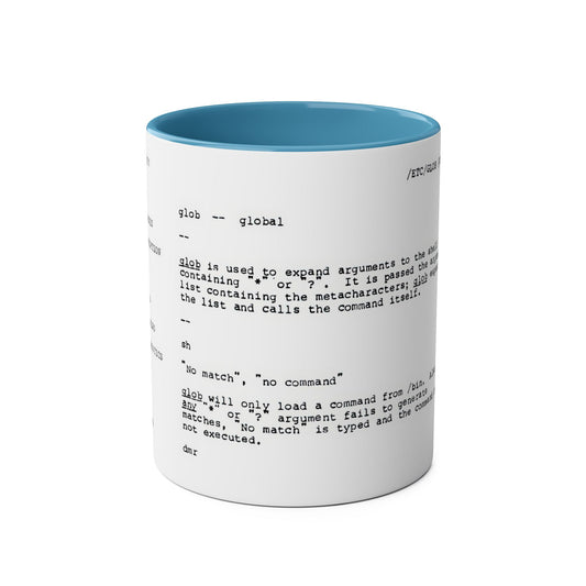 Unix 1971: glob command mug