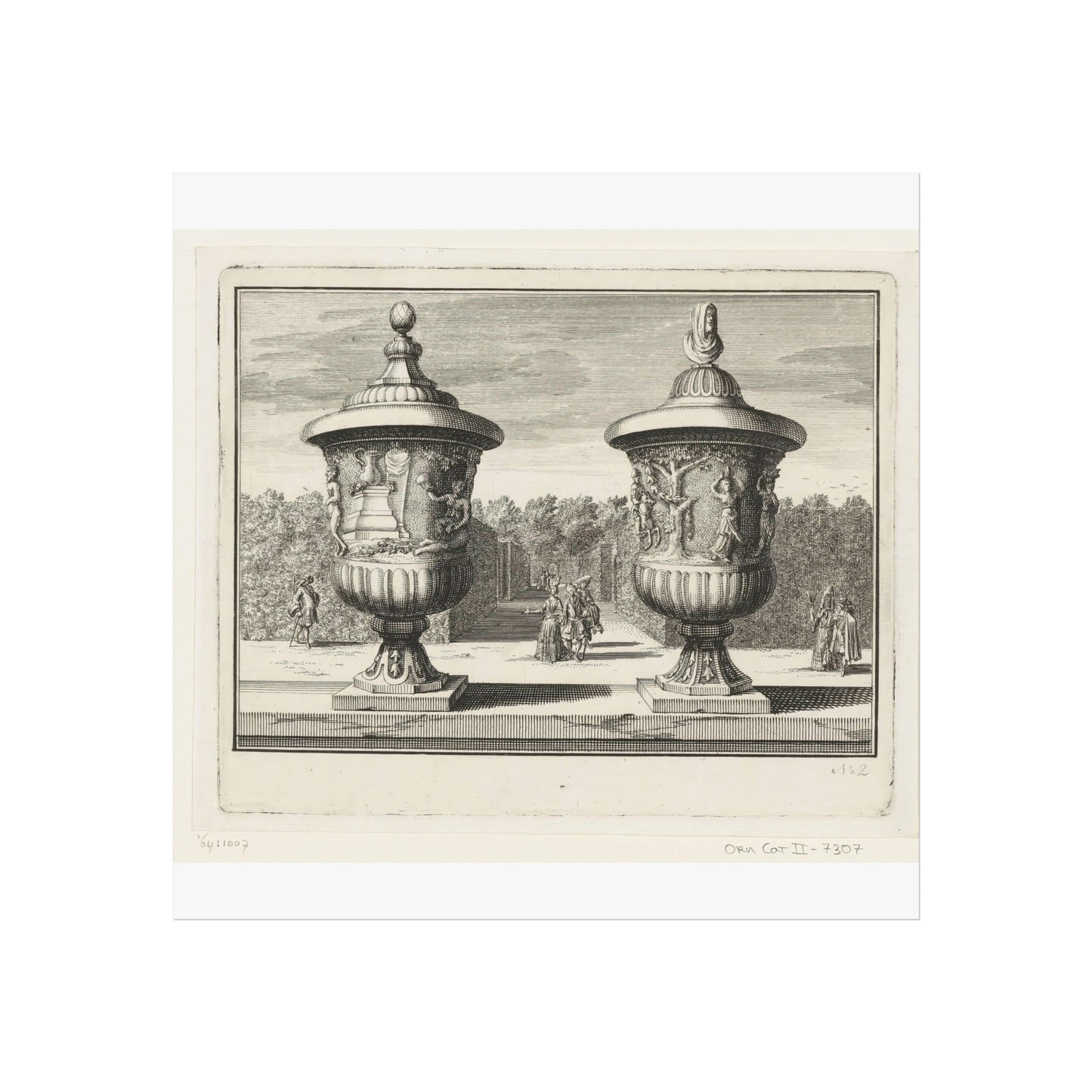 Two Vases with Friezes in Zorgvliet